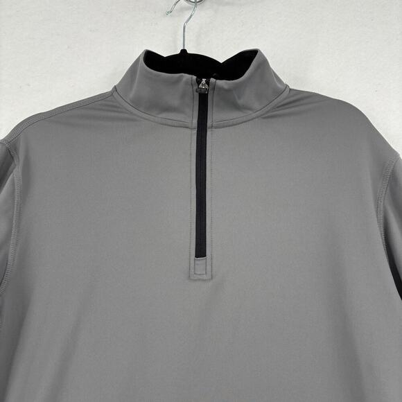 Rorie Whelan Golf Shirt Men's Size M Gray Quarter Zip UPF Dry Wicking Stretch - Picture 2 of 10